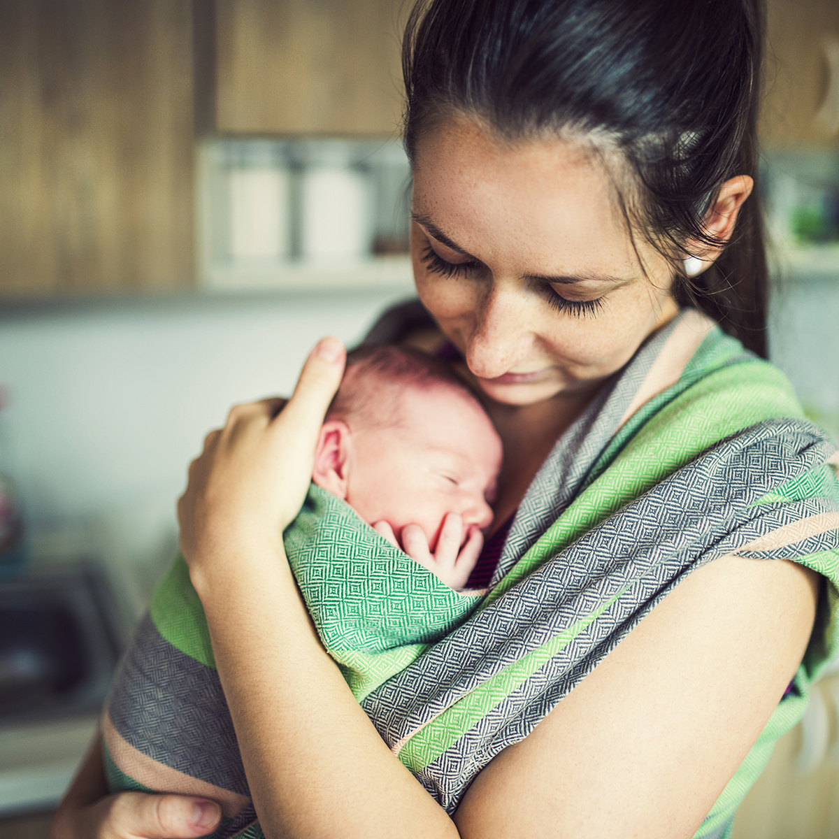 Baby in the wrap carrier